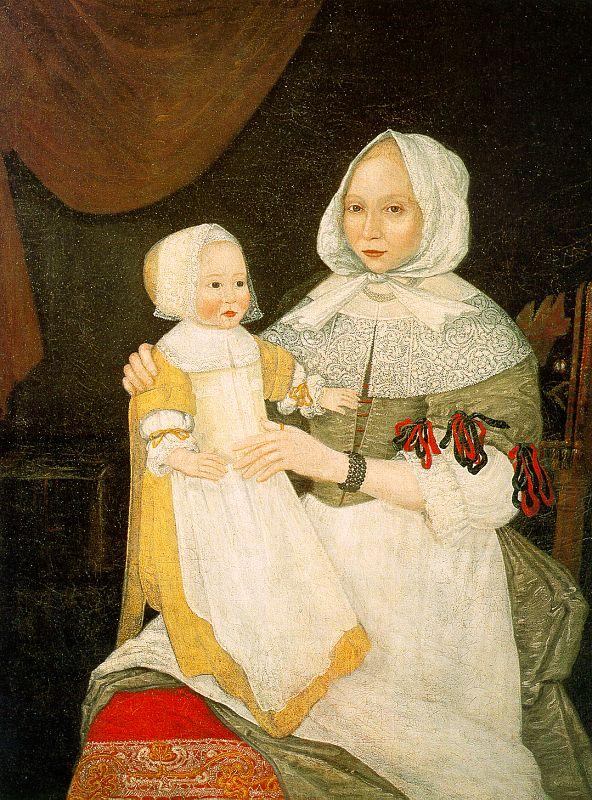 The Freake Limner Mrs Elizabeth Freake and Baby Mary Sweden oil painting art